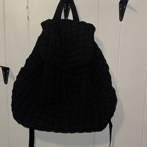 Black Quilted Backpack